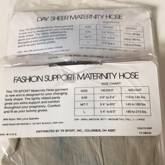 NWOT- Maternity Tights/Hose- 2 Black- 1 Sand-S and S/M - Picture 7 of 7